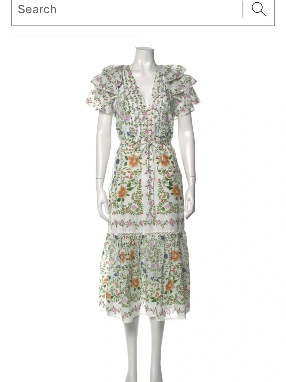 FARM Rio Floral Print Midi Dress NWT Medium Cottagecore Boho Romantic - Picture 9 of 11